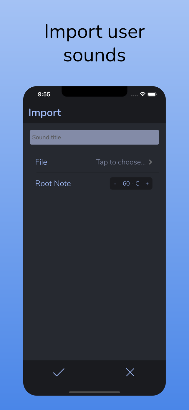 Importing your own pad sounds