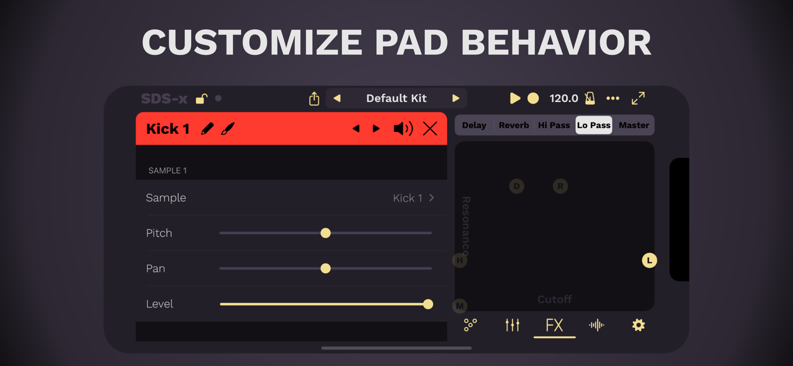 Customize pad behavior